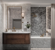 Керамогранит Arcadia Ceramica Baikal Bianco FP1022-A светло-серый полированный 60х120 см-7