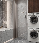 Керамогранит Arcadia Ceramica Baikal Bianco FP1022-A светло-серый полированный 60х120 см-10