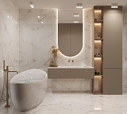 Керамогранит Arcadia Ceramica Calacatta Bianco FP1019-A белый полированный 60х120 см-8