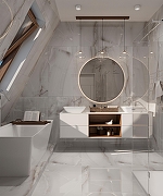 Керамогранит Arcadia Ceramica Onyx Line Grey FP1025-A серый полированный 60х120 см-11