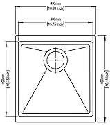 Кухонная мойка TopZero 43 Marina 430.460-77 цвет Deep black-1