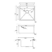 Кухонная мойка TopZero 54 TNL 540 12K цвет Нержавеющая сталь-1