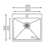 Кухонная мойка TopZero 55 TNL550.505 TITAN цвет Титан-1