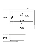 Раковина встраиваемая снизу Agger 60 ASB01600 цвет Белый глянцевый-7