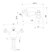 Смеситель для биде Caprigo Adria-Classic 03-530-crm цвет Хром-1