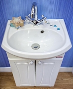 Тумба с раковиной Sanflor Карина 45 Н0000000679 Белая-2