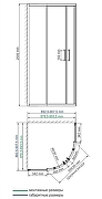 Душевой уголок WasserKRAFT Main 90х90 41S01 профиль Хром стекло прозрачное-10