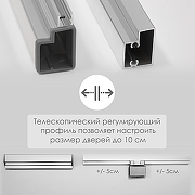 Душевая дверь WasserKRAFT Berkel 120 48P05 профиль Хром стекло прозрачное-8