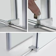 Душевая дверь WasserKRAFT Dinkel 120 58R05 профиль Хром стекло прозрачное-9