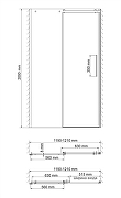 Душевая дверь WasserKRAFT Dinkel 120 58R05 профиль Хром стекло прозрачное-11