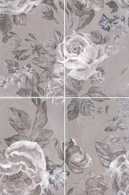 Керамическое панно Kerama Marazzi Александрия серый из 4 частей 