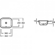 Раковина Jacob Delafon Vox 44 EYD102-00 Белая-4
