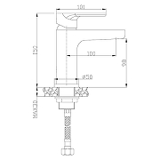 Смеситель для раковины Rossinka RS33-11U Хром-1