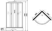 Душевая кабина Niagara Classic 100x100 NG-3302-14G с гидромассажем-18