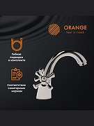 Смеситель для раковины Orange Classic Pro M72-021cr Хром-2