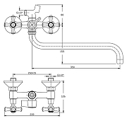 Смеситель для ванны Orange Classic M M71-221cr универсальный Хром-4