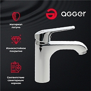 Смеситель для раковины Agger Merry A1302100 Хром-1