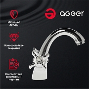 Смеситель для раковины Agger Retro-X A1702100 Хром-2