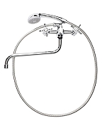 Смеситель для ванны Agger Retro-X A1722200 универсальный Хром-7