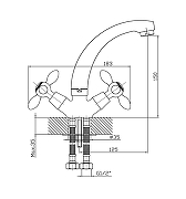 Смеситель для раковины Agger Retro A1901100 Хром-6