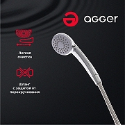 Смеситель для ванны Agger Retro A1921100 универсальный Хром-2