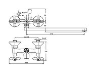 Смеситель для ванны Agger Retro A1921100 универсальный Хром-8