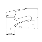 Смеситель для раковины Agger Exact A2102100 Хром-10