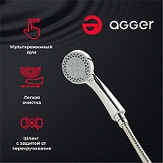 Смеситель для ванны Agger Exact A2121100 Хром-2