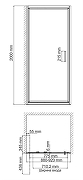 Душевая дверь WasserKRAFT Salm 90 27I04 профиль Хром стекло прозрачное-6