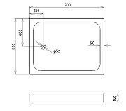 Акриловый поддон для душа Gemy 120х80 ST13T Белый-2