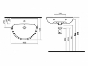 Раковина подвесная Kolo Nova Pro 60 M31160000 Белая-4