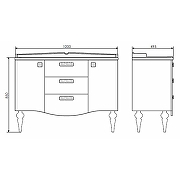 Тумба с раковиной Comforty Монако 120 00003132224 Белая-27