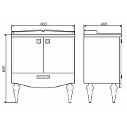 Тумба с раковиной Comforty Монако 80-1 00004136578 Белая-17