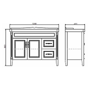 Тумба с раковиной Comforty Палермо 120 00004142367 Белая-18