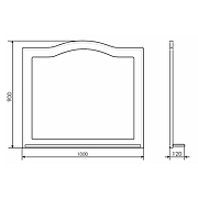 Зеркало Comforty Монако 100 00004136986 Белое-12