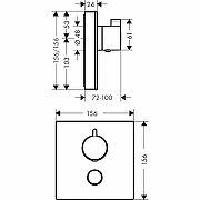 Смеситель для душа Hansgrohe ShowerSelect 15735400 с термостатом Белый Хром-5