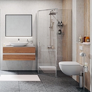 Душевой уголок WasserKRAFT Leine 90х90 35P11 профиль Хром стекло прозрачное-8