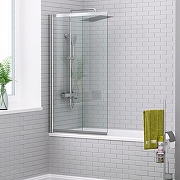 Шторка на ванну WasserKRAFT Main 100 41S02-100 профиль Хром стекло прозрачное-8