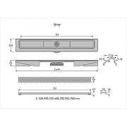 Душевой лоток Berges C1 Brise 400 090029 с решеткой Хром матовый-7