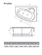 Акриловая ванна Relisan Ariadna 170x110 R Гл000000538 без гидромассажа-6