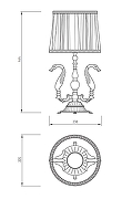 Настольная лампа Migliore Luxor 26142 Золотая и красная-4