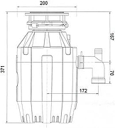 Измельчитель пищевых отходов Bone Crusher BC910-AS Черный-7