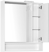 Зеркало со шкафом Aquanet Коста 76 R 188405 с подсветкой Белое-1