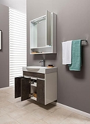 Зеркало со шкафом Aquanet Коста 76 R 188405 с подсветкой Белое-2
