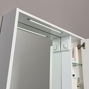 Зеркало со шкафом Aquanet Коста 76 R 188405 с подсветкой Белое-4
