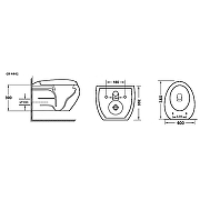 Унитаз Grossman GR-4442 подвесной цвет Белый с сиденьем Микролифт-5