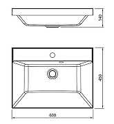 Раковина Florentina Астория 60 10.170.00600.001 Белая-1