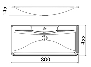 Раковина Florentina Аллегро 80 10.020.00800.001 Белая-1