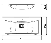 Раковина Florentina Прима 80 10.010.00800.001 Белая-1