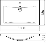 Раковина Florentina Анита 100 10.150.01000.001 Белая-1